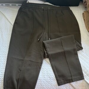 Nine West Olive Green Drawstring Trouser Joggers